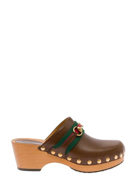 gucci clogs brown|Gucci Women's Mules & Clogs .